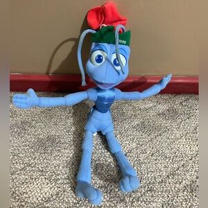 Rare Mattel Disney Pixar Bug’s Life Flik 1998 Christmas Holiday Plush Toy Hat